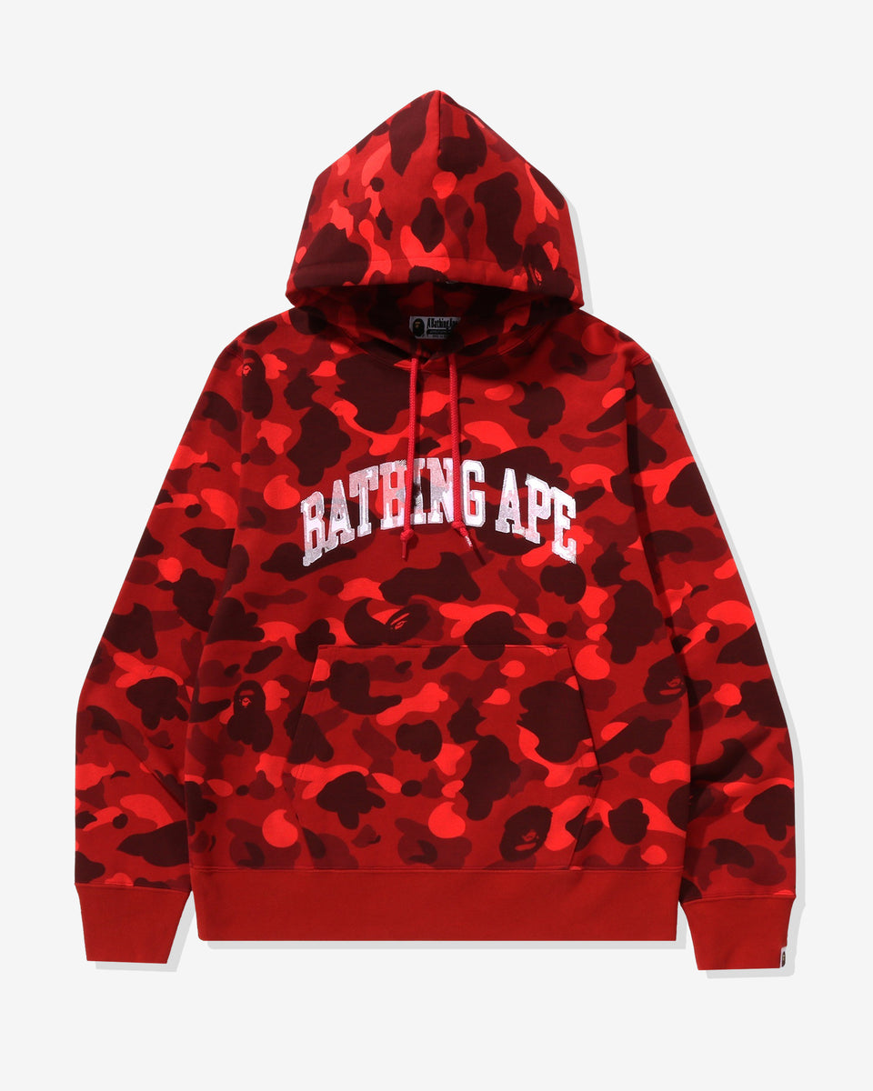 pharrell camo hoodie red BAPE エイプ A BATHING APE 迷彩 パーカー