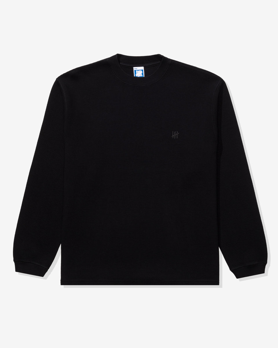 Lサイズ　NOREMID THERMAL L/S TEE – BLACK UNDEFEATED L/S WAFFLE THERMAL – Undefeated