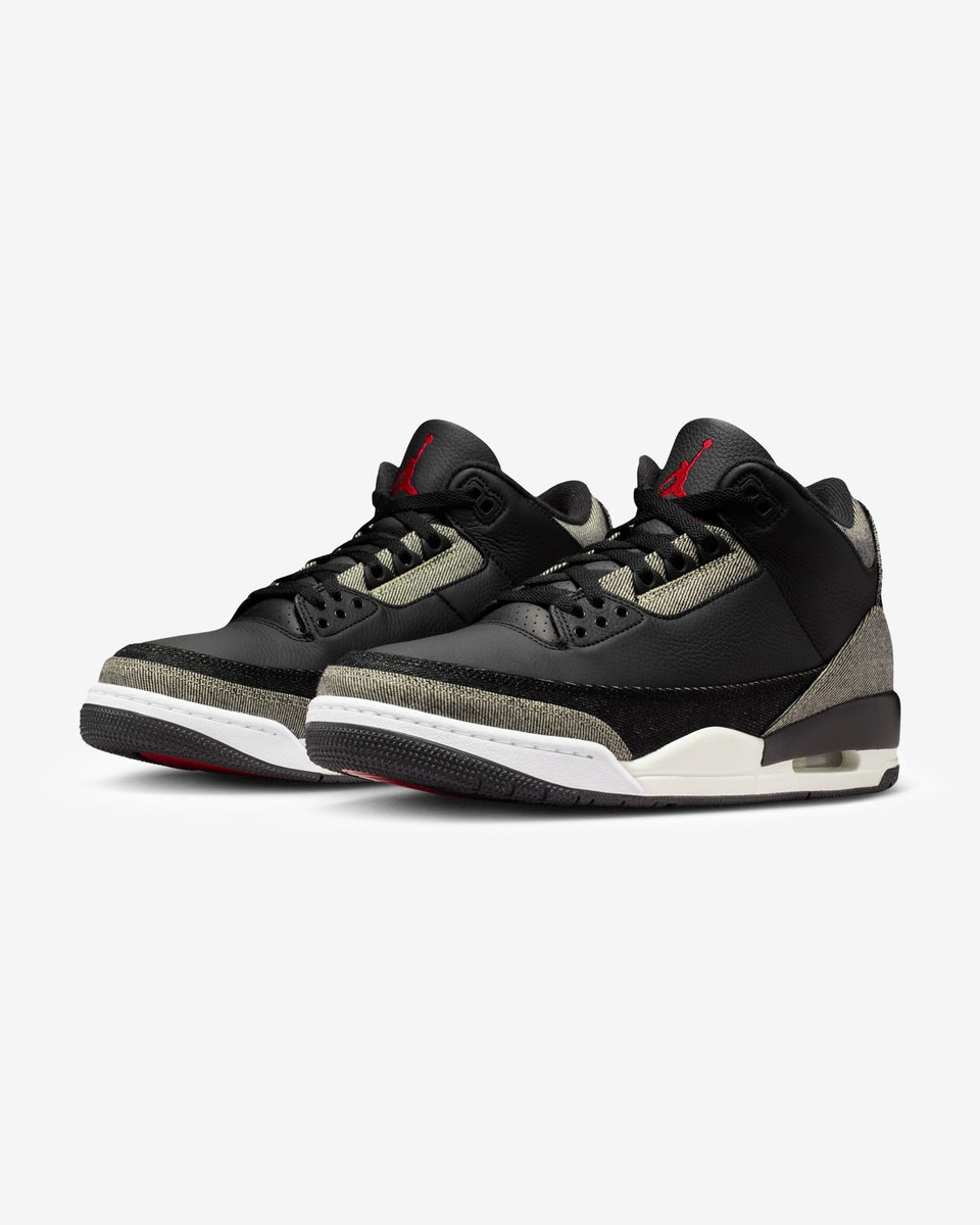 JORDAN X LEVI'S® AJ 3 RETRO - BLACK/ WHITE – Undefeated