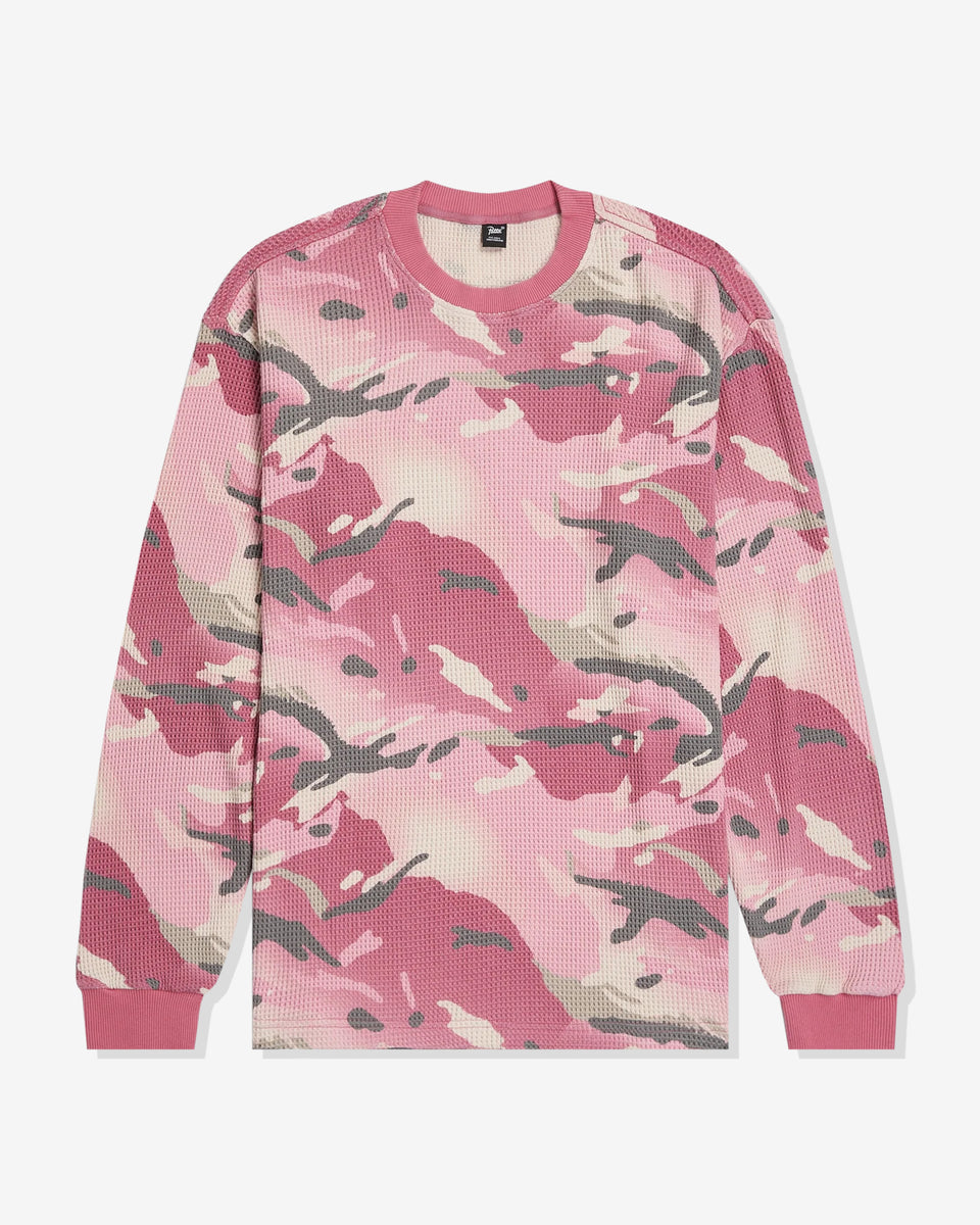 トップス soonerorlater SOL Waffle L/S Tee (camo) トップス soonerorlater SOL Waffle L/S Tee (camo) トップス