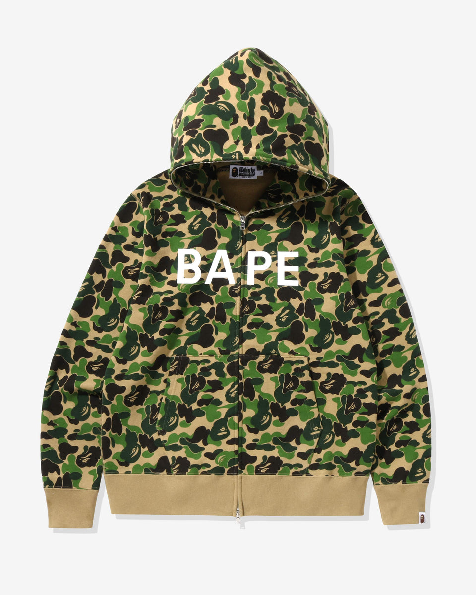 BAPE ABC CAMO BAPE FULL ZIP HOODIE - GREEN – Undefeated