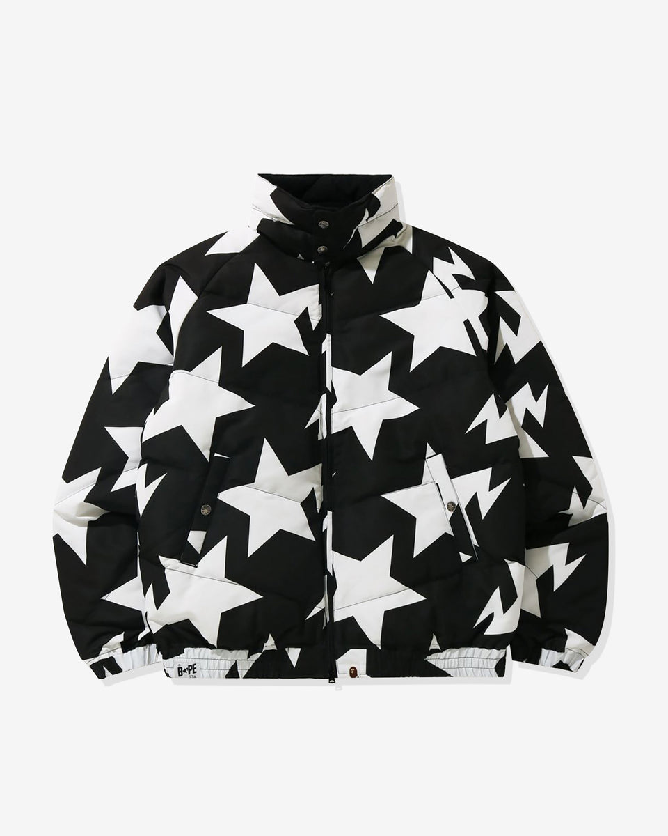 BAPE STA PATTERN DOWN JACKET BLACK - Main Image