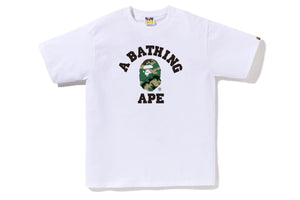 BAPE WOODLAND CAMO COLLEGE TEE - WHITE