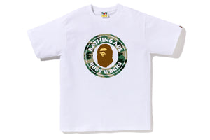 BAPE WOODLAND CAMO BUSY WORKS TEE - WHITE