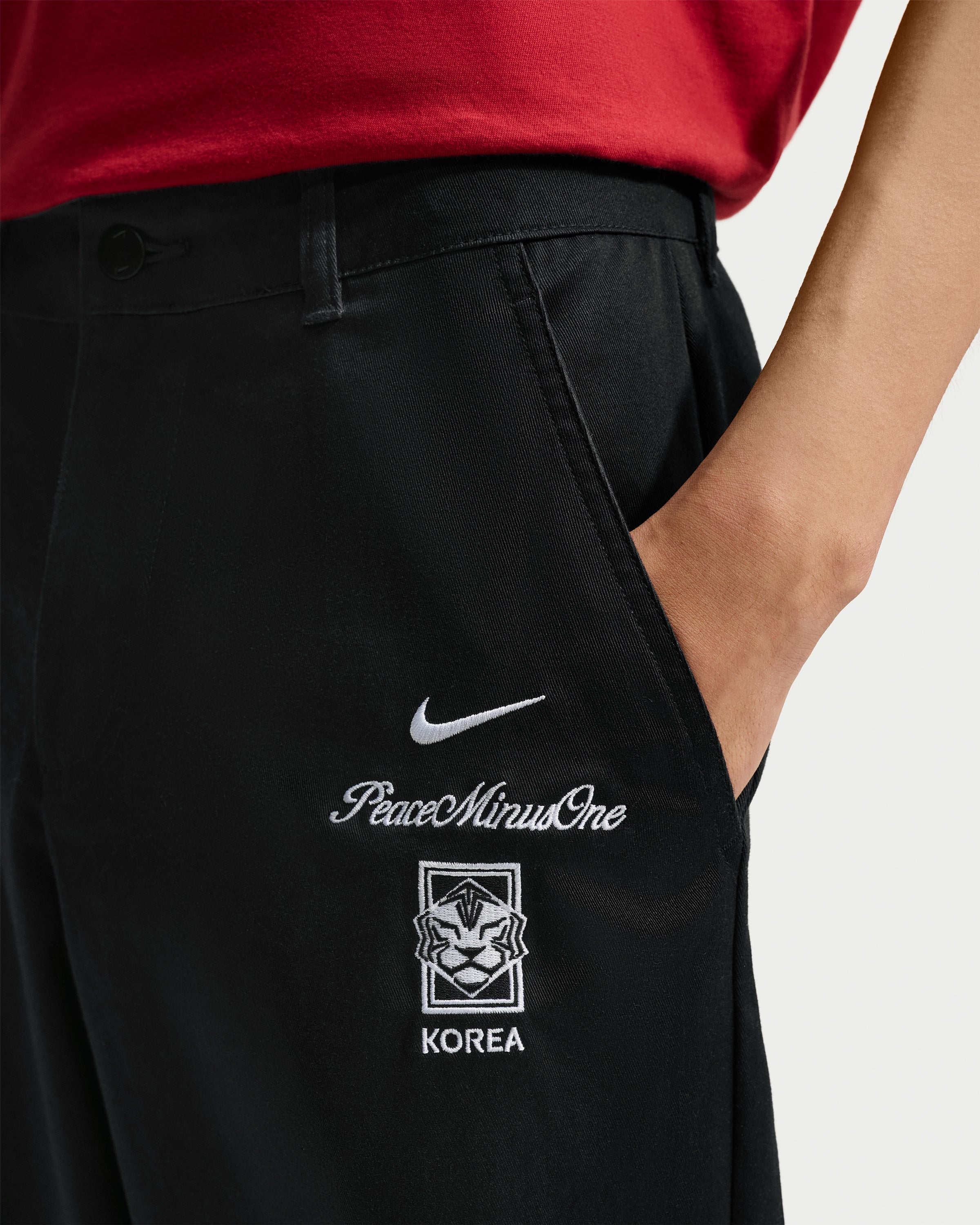 NIKE X PEACEMINUSONE KR CHINO PANT - BLACK/ WHITE – Undefeated