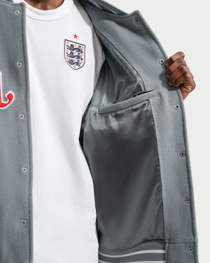 NIKE X PALACE ENG VARSITY JACKET - PEWTER GREY – Undefeated
