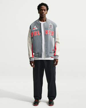 NIKE X PALACE ENG VARSITY JACKET - PEWTER GREY – Undefeated