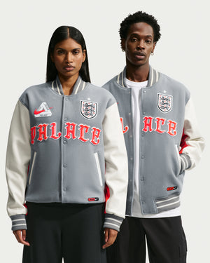 NIKE X PALACE ENG VARSITY JACKET - PEWTER GREY – Undefeated