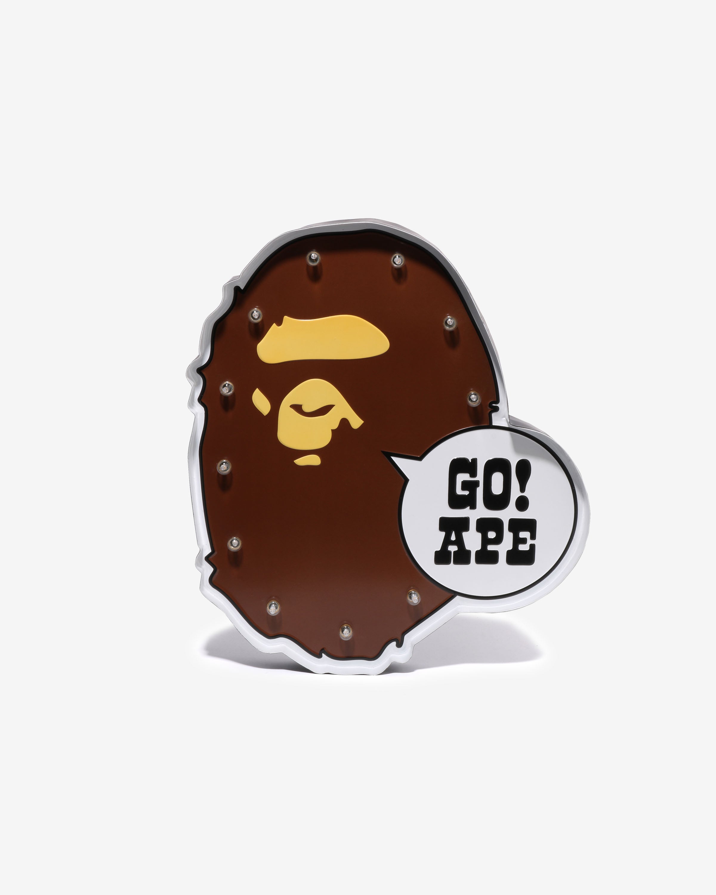 BAPE APE HEAD LED SIGNBOARD - BROWN – Undefeated