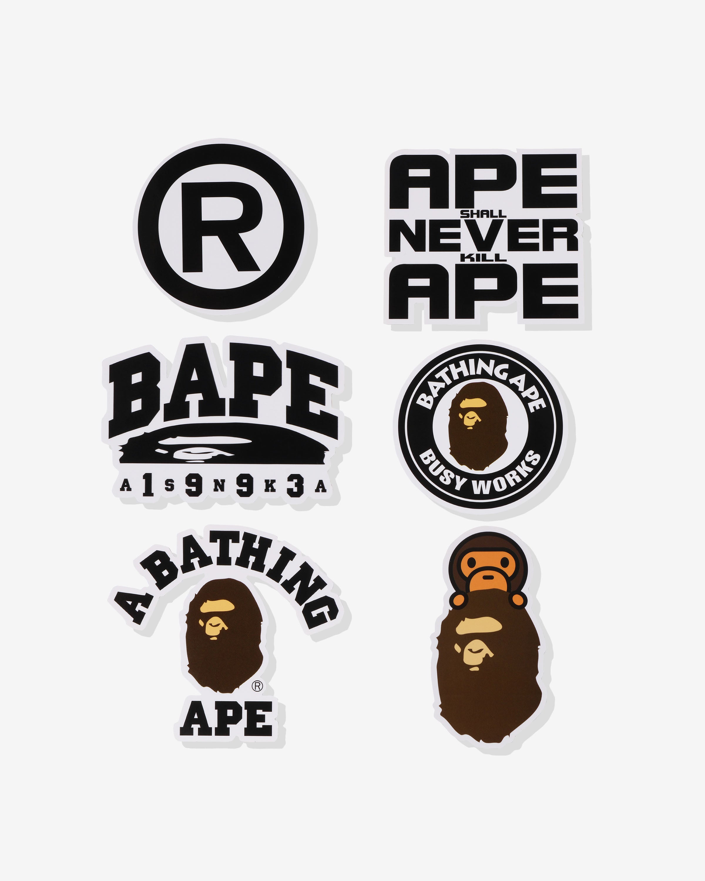 BAPE STICKER SET - MULTI – Undefeated