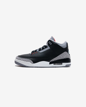 JORDAN GS AJ 3 RETRO - BLACK/ FIRERED/ CEMENTGREY