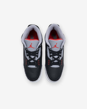 JORDAN GS AJ 3 RETRO - BLACK/ FIRERED/ CEMENTGREY