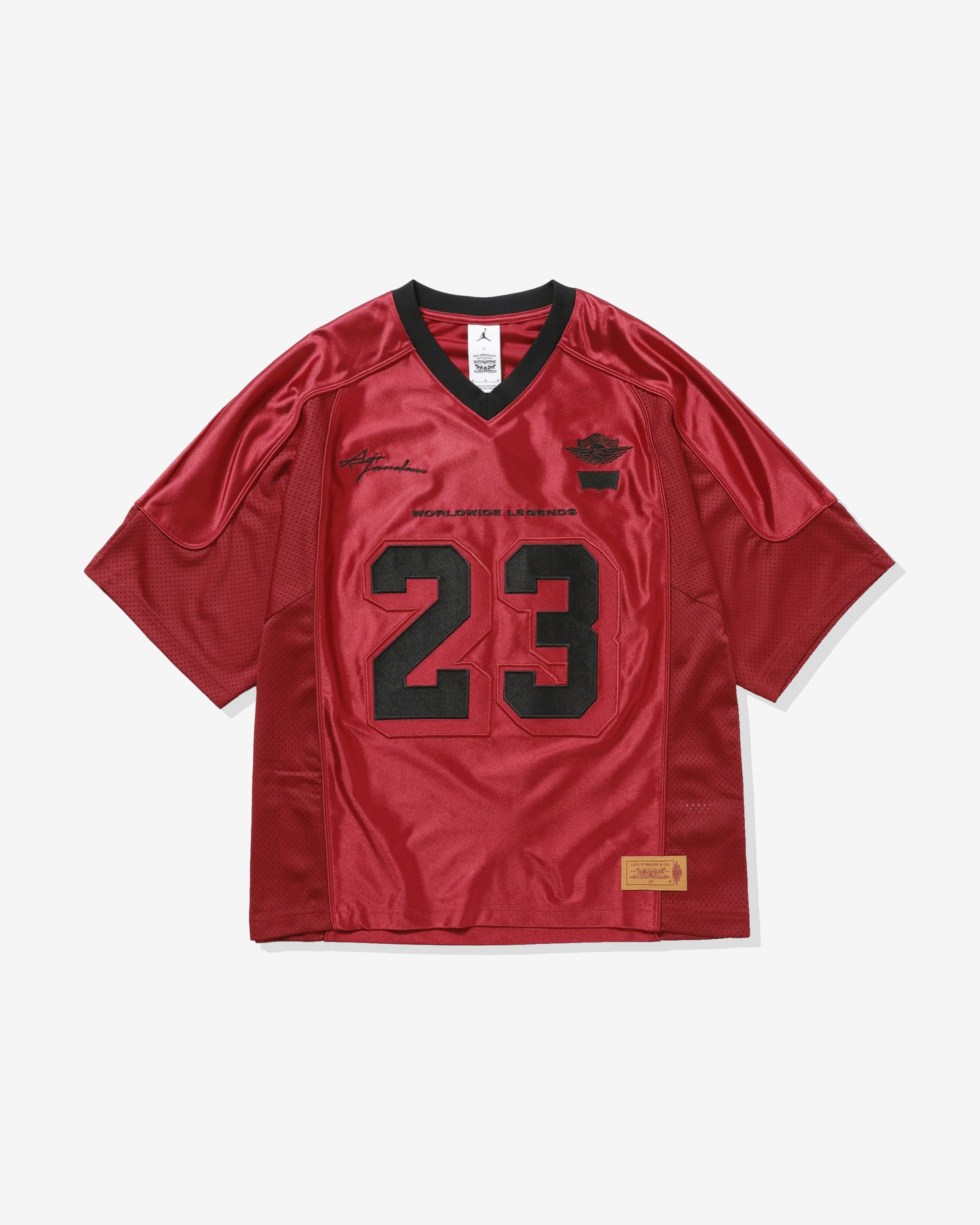 JORDAN X LEVI'S® JERSEY - GYM RED/ BLACK – Undefeated
