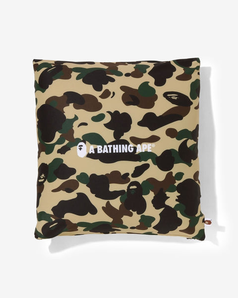 BAPE 1ST CAMO SQUARE FLUFFY BEADS CUSHION - YELLOW – Undefeated