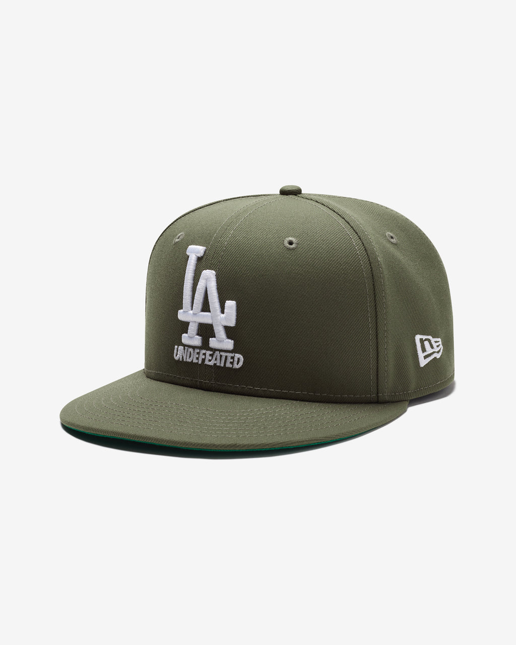 UNDEFEATED X NE X DODGERS STACKED LOGO FITTED - OLIVE