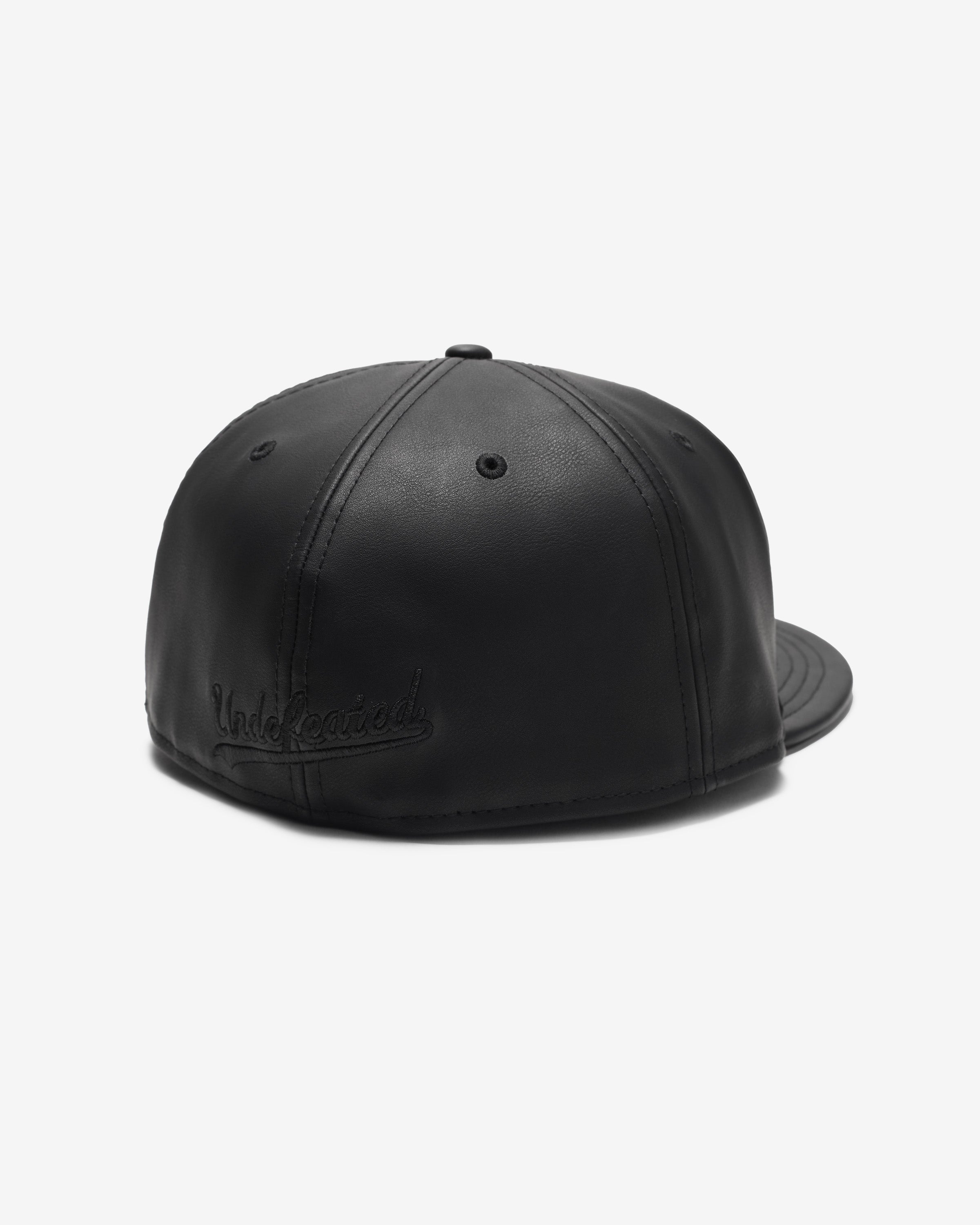 UNDEFEATED X NE LEATHER ICON FITTED - BLACK – Undefeated