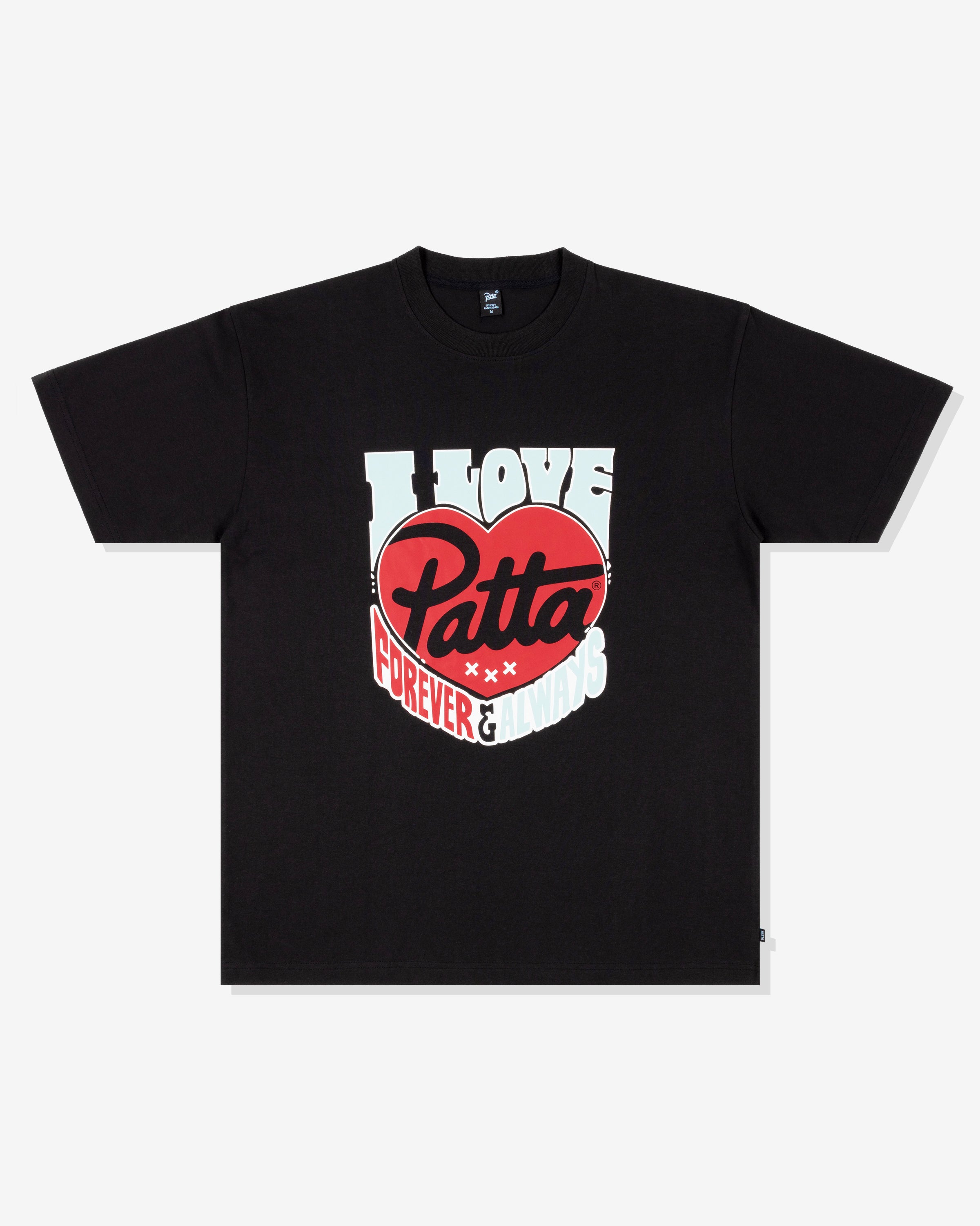 PATTA FOREVER AND ALWAYS TRUCKER TEE - BLACK
