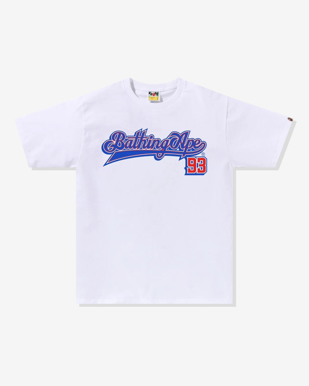 BAPE BASEBALL LOGO TEE - WHITE - BAPE BASEBALL LOGO TEE - WHITE