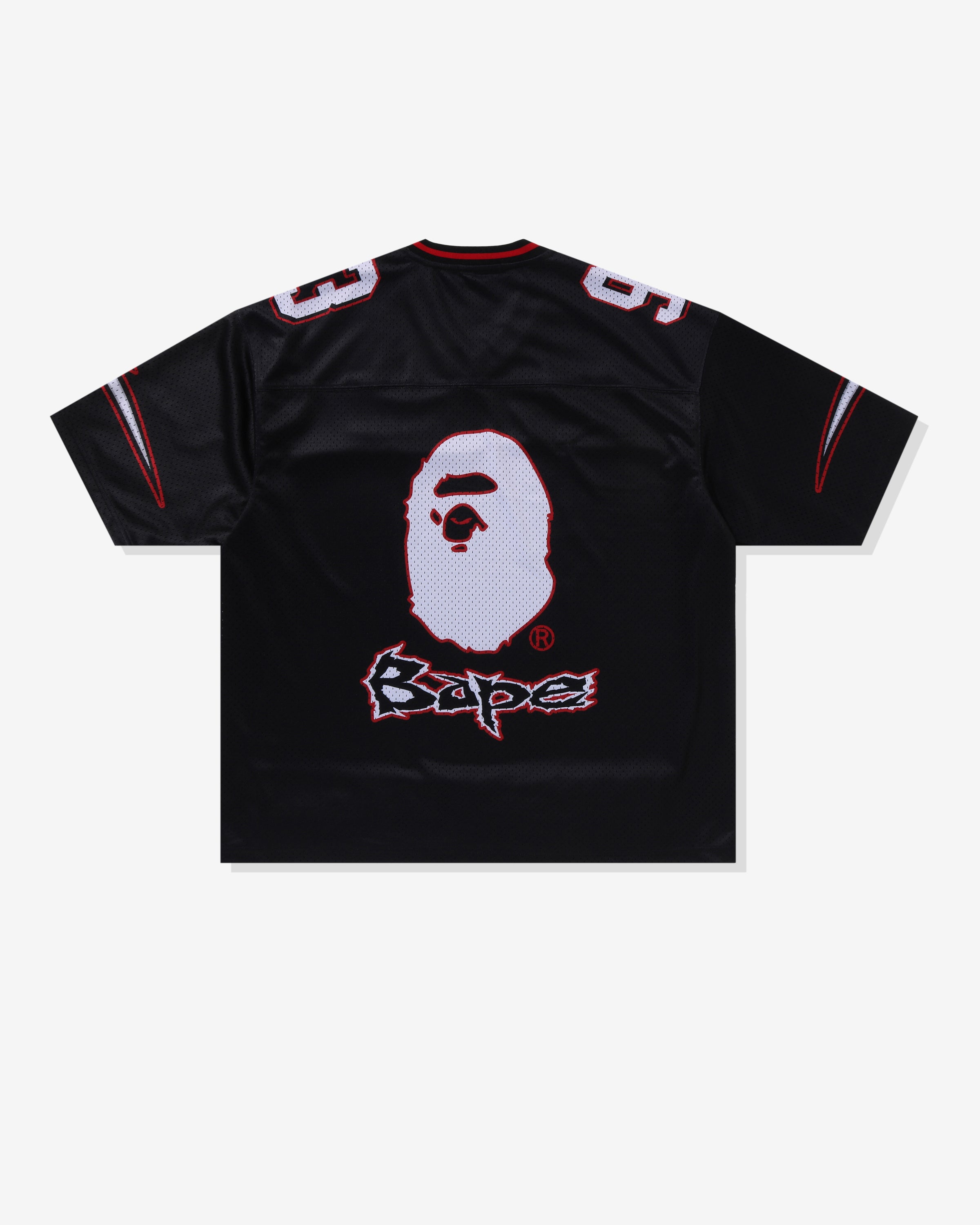 BAPE FOOTBALL RELAXED FIT TEE - BLACK