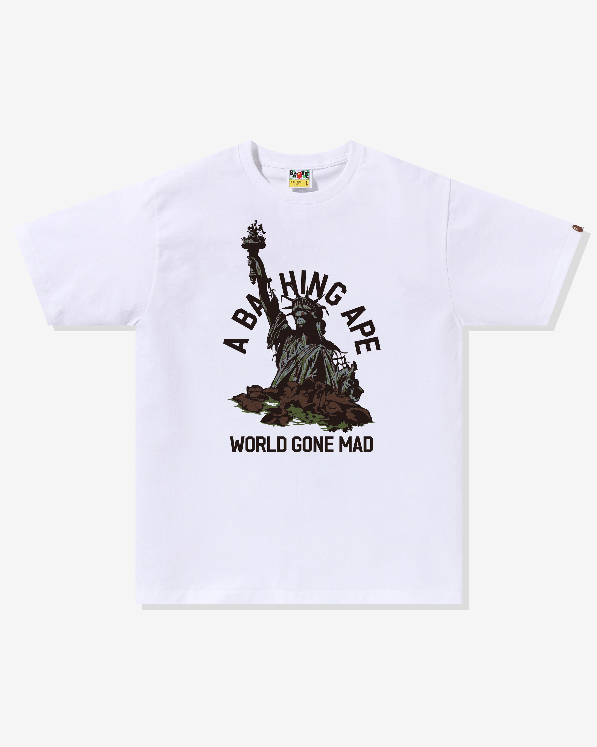 BAPE STATUE OF LIBERTY TEE - WHITE