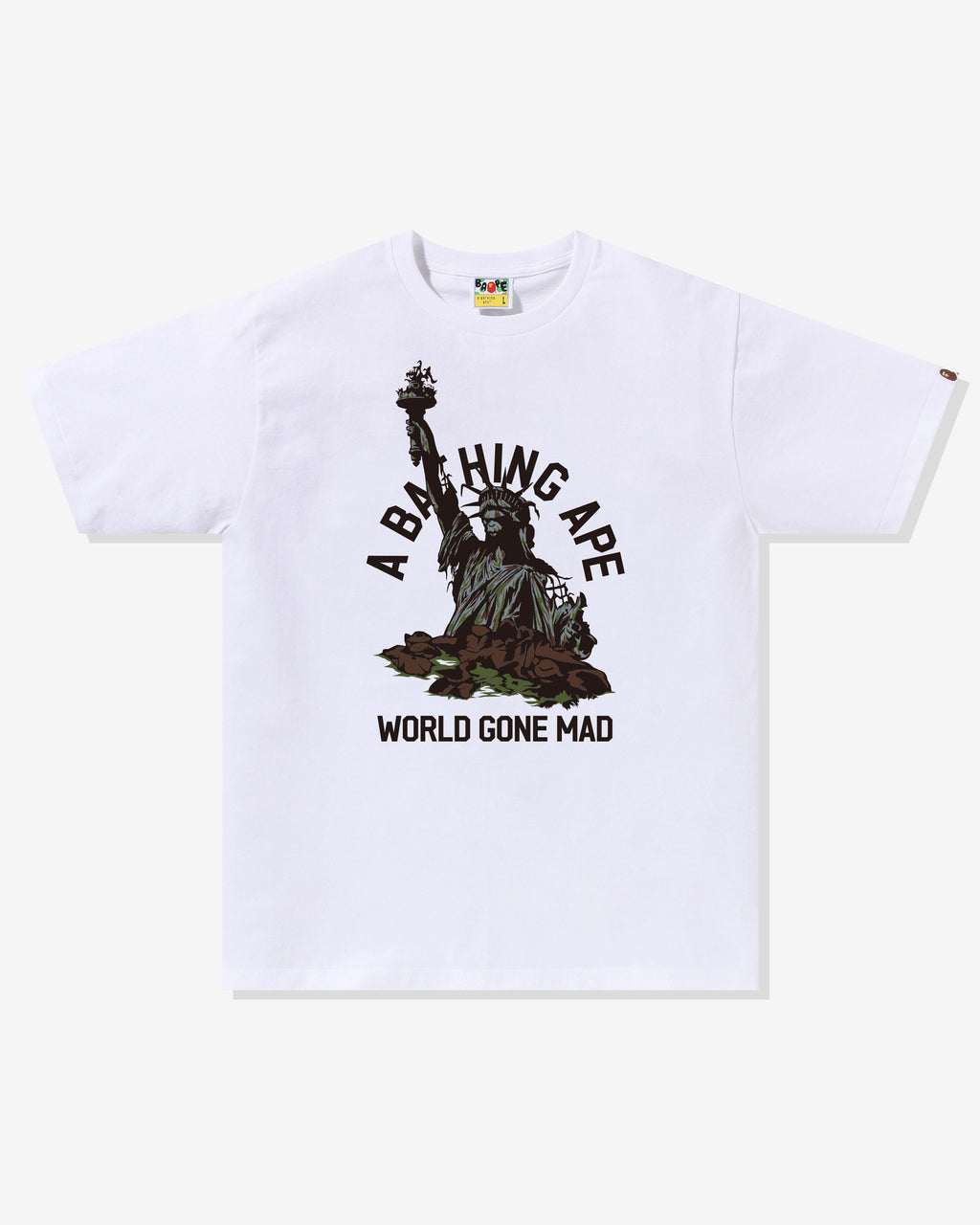 BAPE STATUE OF LIBERTY TEE - WHITE - BAPE STATUE OF LIBERTY TEE - WHITE