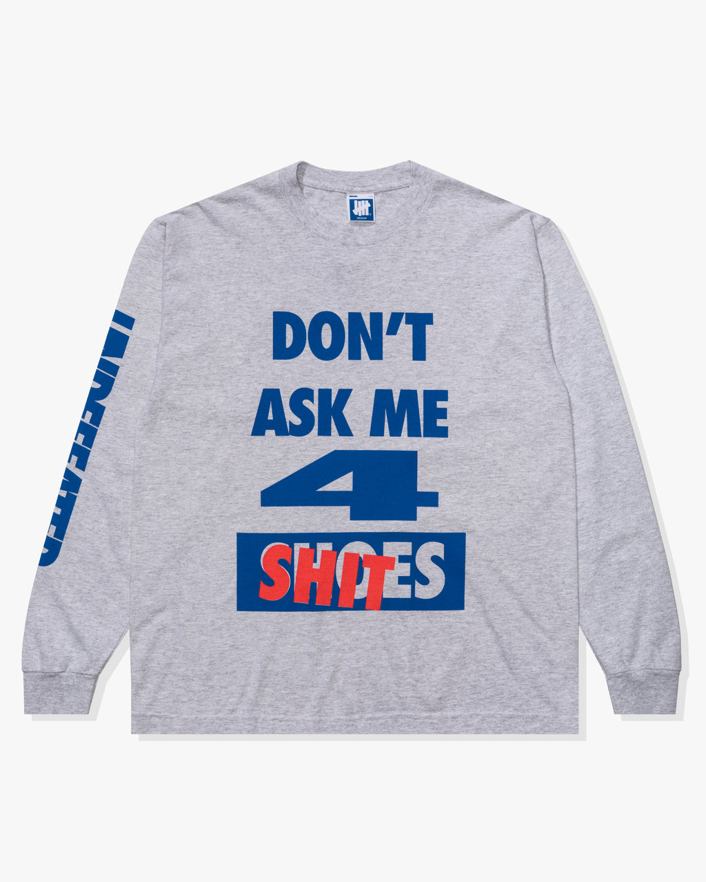 UNDEFEATED DON'T ASK L/S TEE - HEATHER GREY