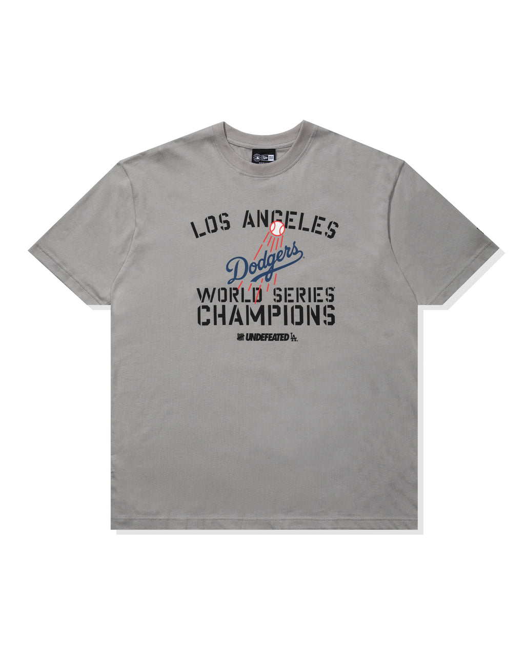 UNDEFEATED X NE X DODGERS STENCIL S/S TEE - GREY