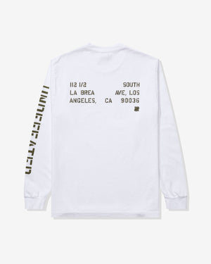 UNDEFEATED STENCIL L/S TEE - WHITE – Undefeated