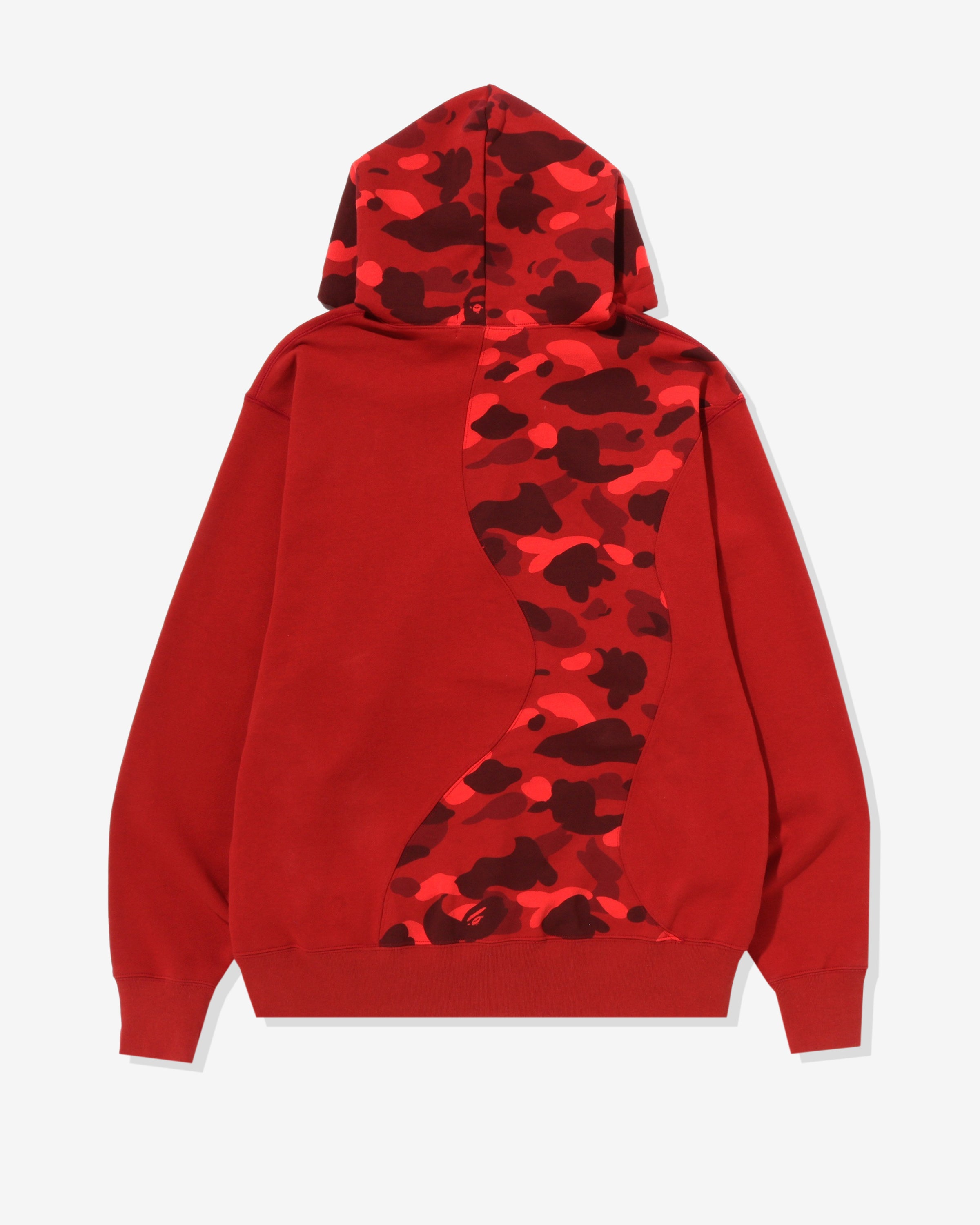 BAPE COLOR CAMO COLLEGE CUTTING RELAXED HOODIE - RED