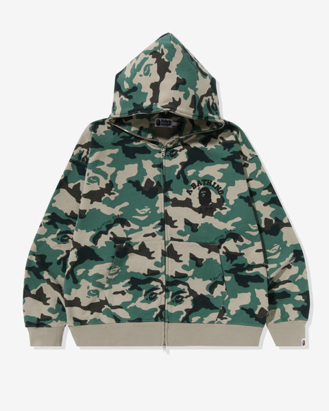 BAPE WOODLAND CAMO LOOSE FIT FULL ZIP HOODIE - OLIVE – Undefeated