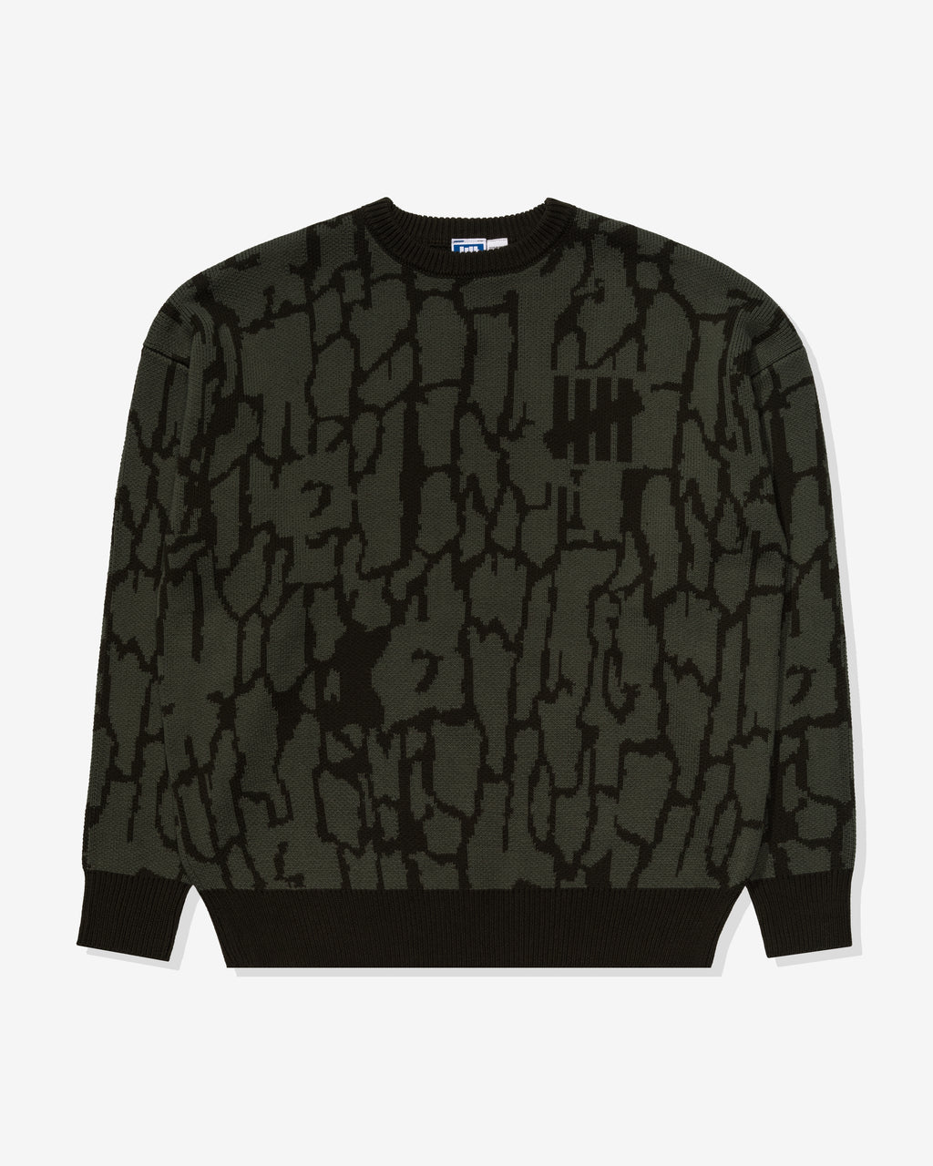 UNDEFEATED BARK CAMO SWEATER - OLIVE