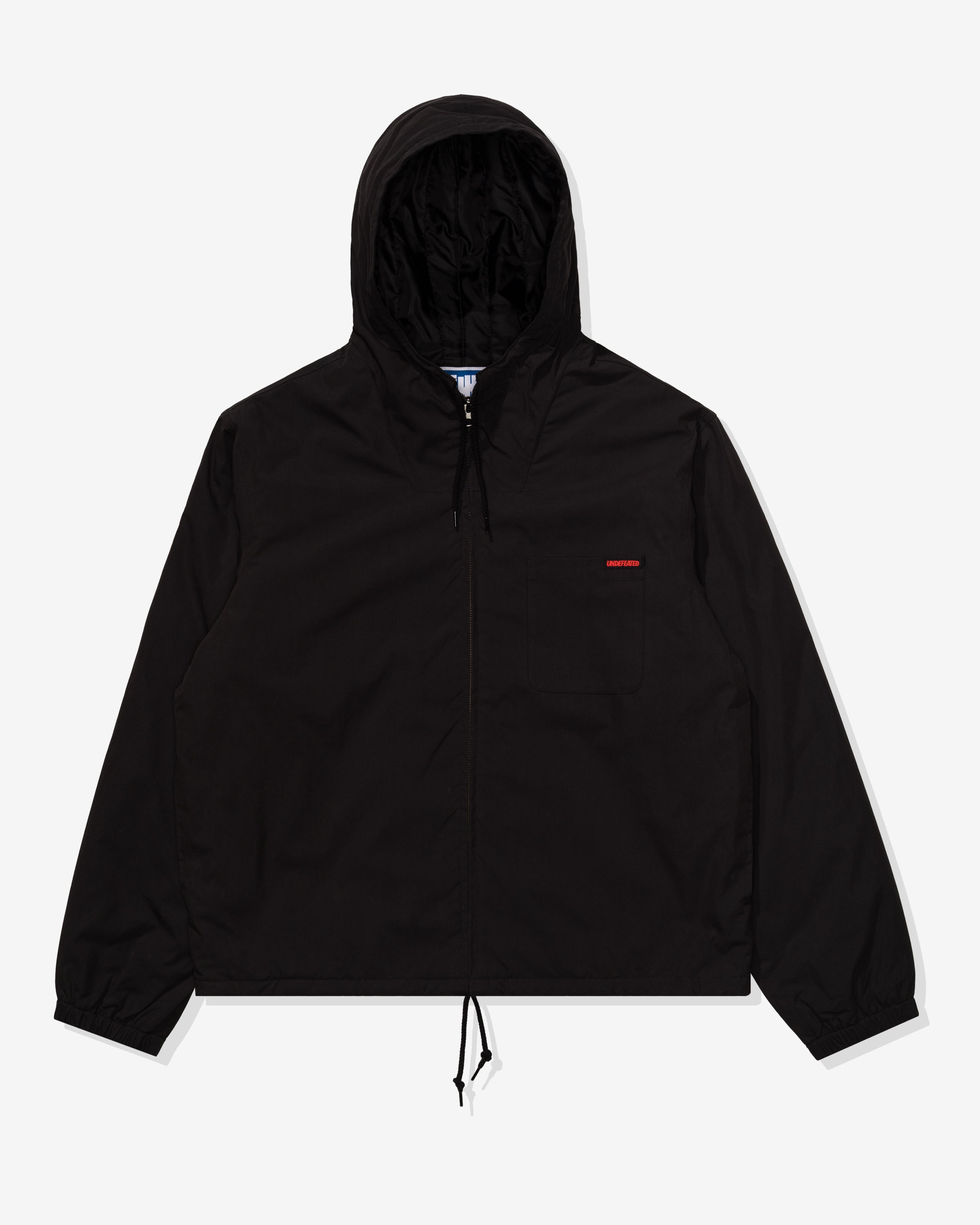 UNDEFEATED HOODED LIGHTWEIGHT WOVEN JACKET - BLACK