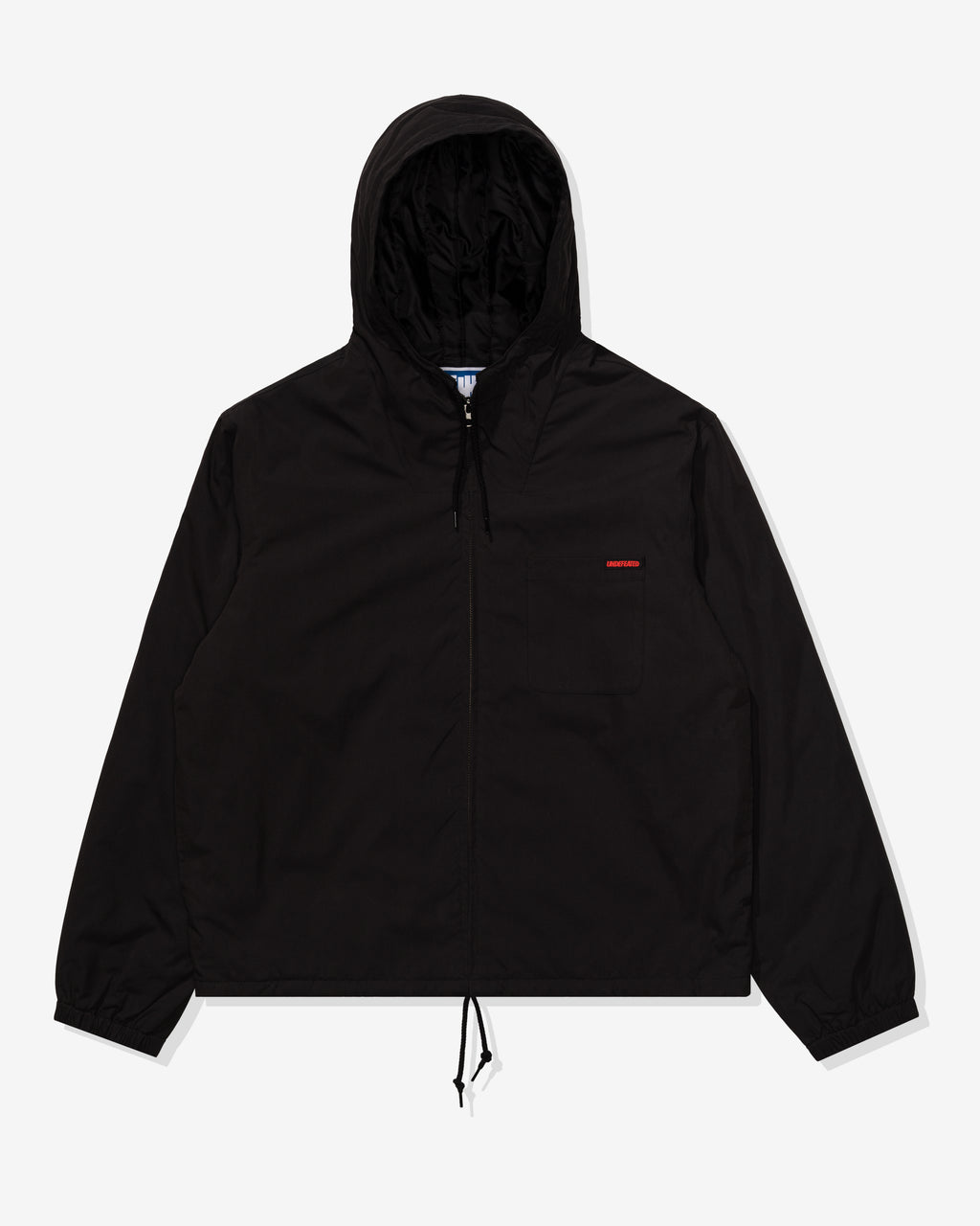 UNDEFEATED HOODED LIGHTWEIGHT WOVEN JACKET - BLACK - UNDEFEATED HOODED LIGHTWEIGHT WOVEN JACKET - BLACK