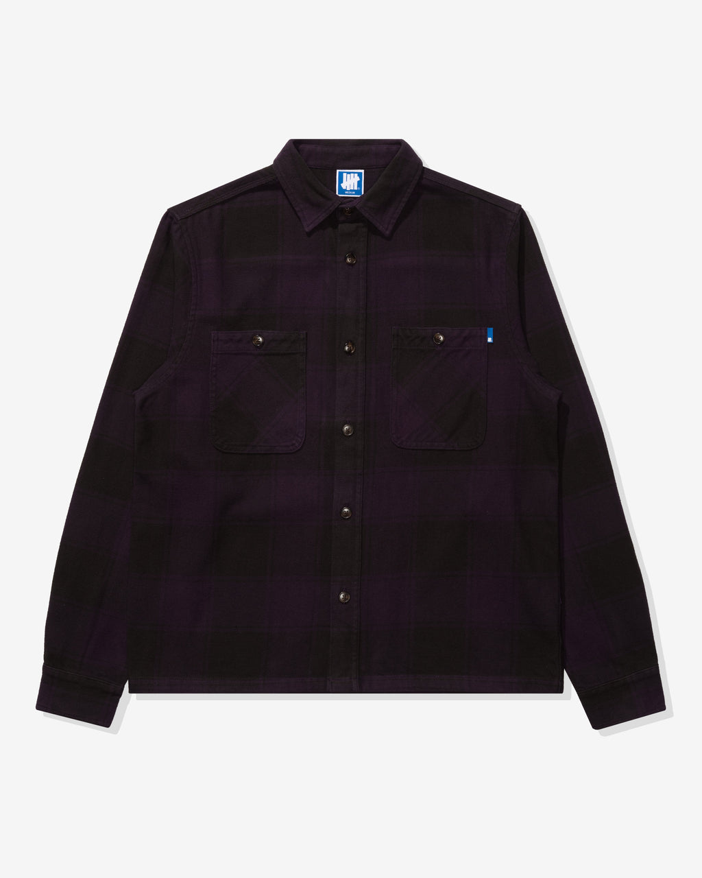 UNDEFEATED PLAID L/S WORKSHIRT - DEEP PURPLE