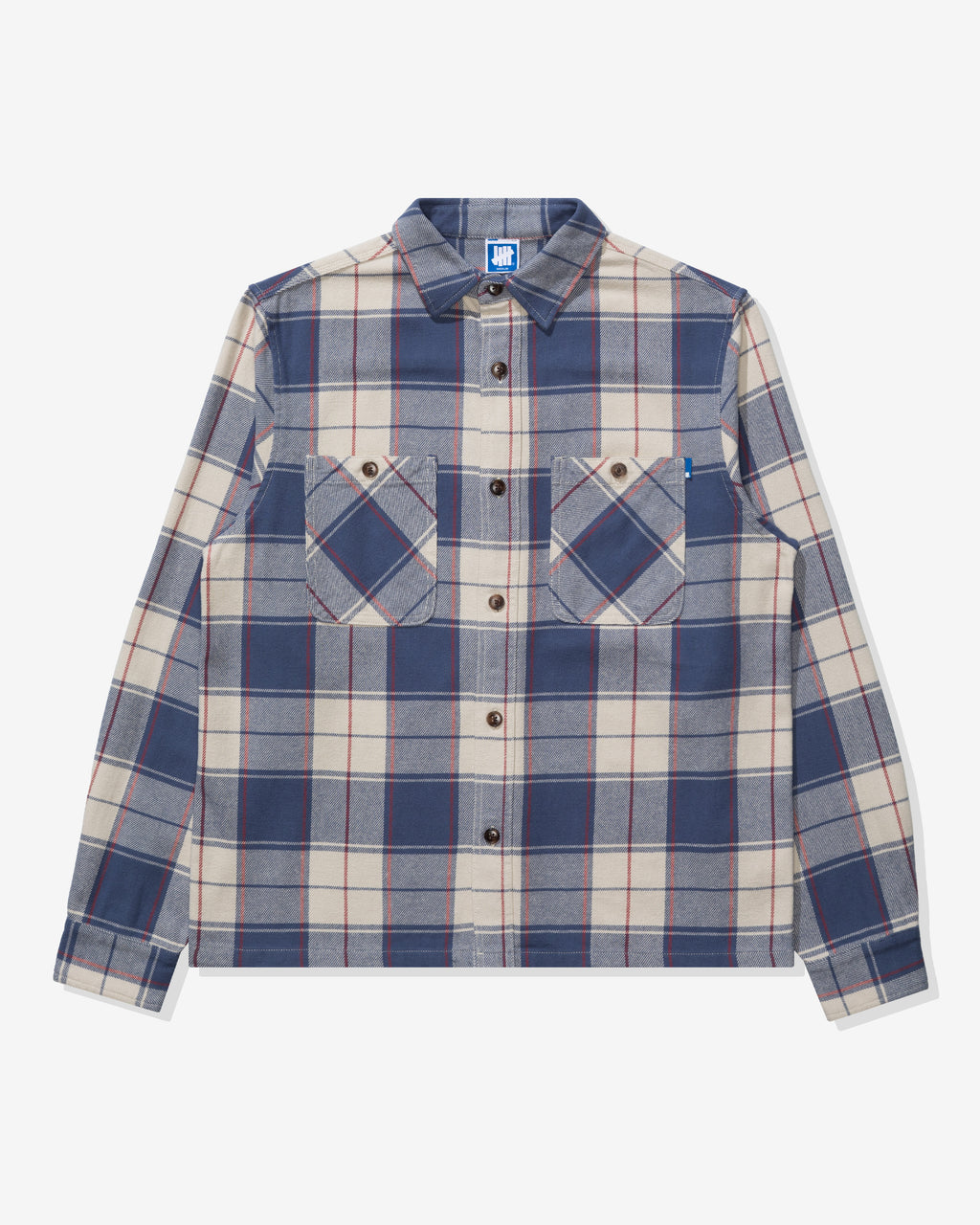 UNDEFEATED PLAID L/S WORKSHIRT - DUSTY BLUE