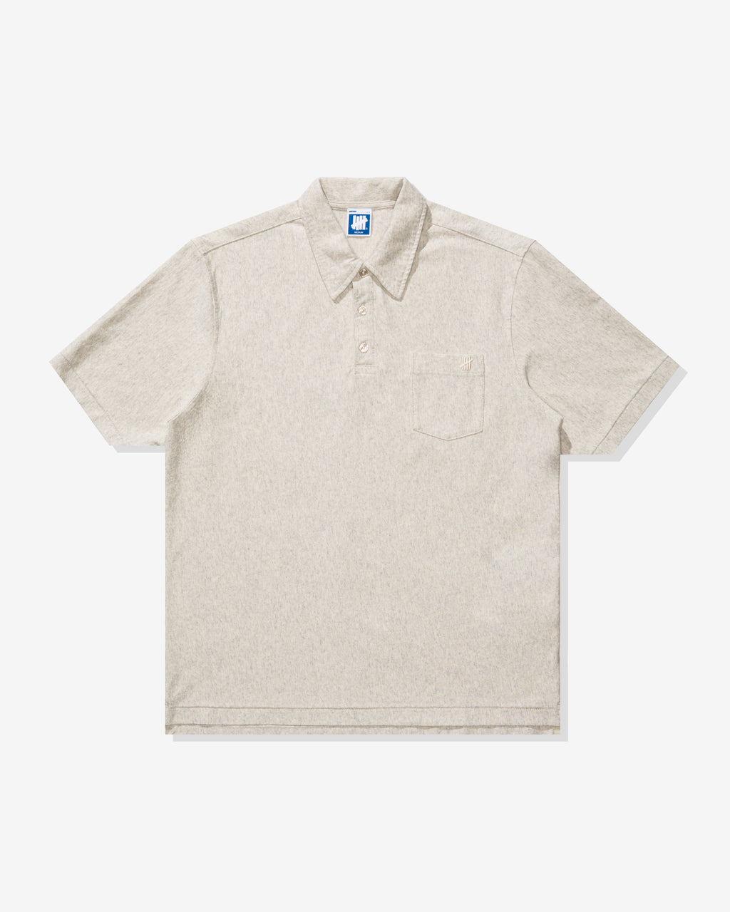 UNDEFEATED S/S POLO TEE - HEATHER OATMEAL