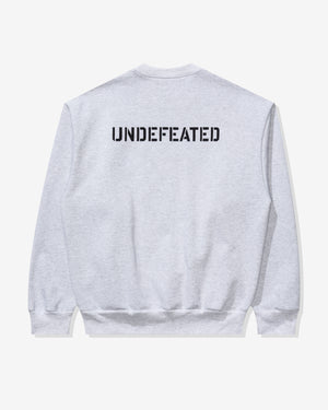 UNDEFEATED STENCIL CREWNECK - ASH – Undefeated UNDEFEATED STENCIL CREWNECK - ASH – Undefeated