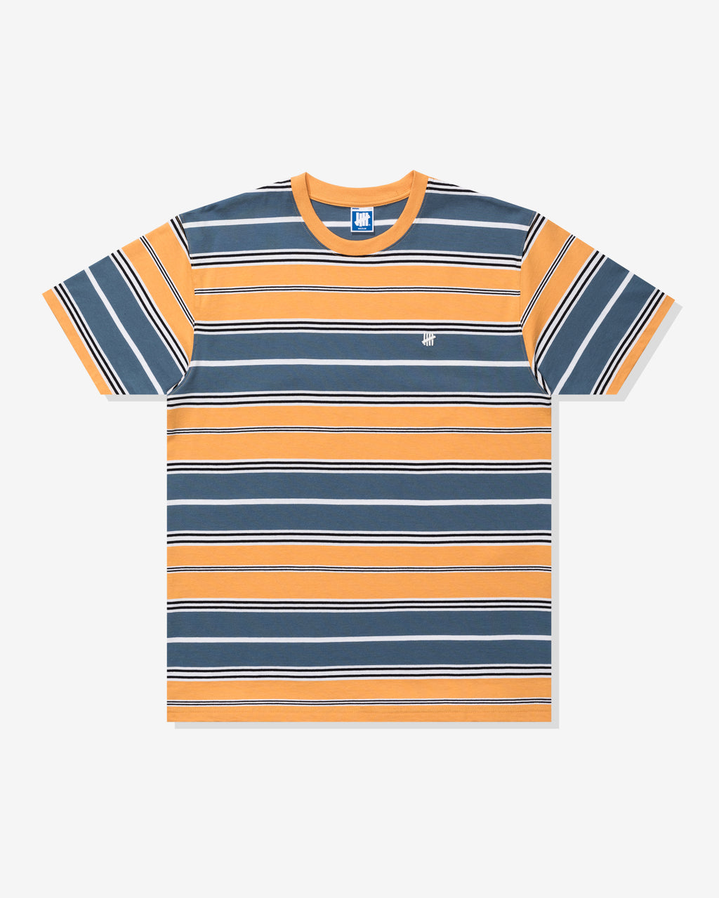 UNDEFEATED STRIPED S/S TEE - APRICOT/BLUE