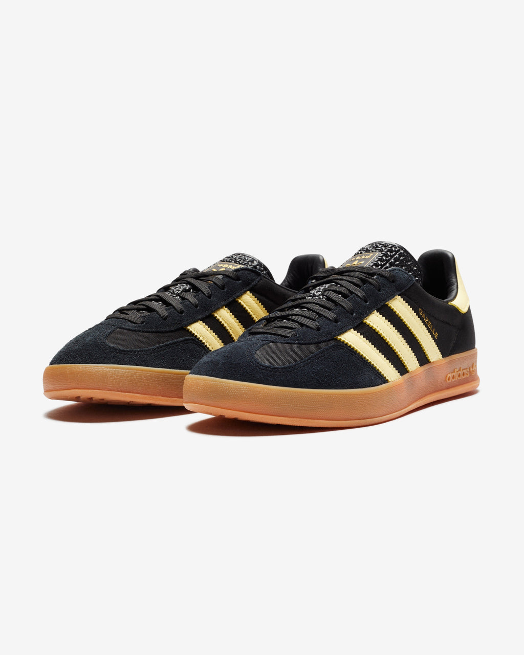 ADIDAS GAZELLE INDOOR - CBLACK/ ALMYEL/ GUM2 - ADIDAS GAZELLE INDOOR - CBLACK/ ALMYEL/ GUM2