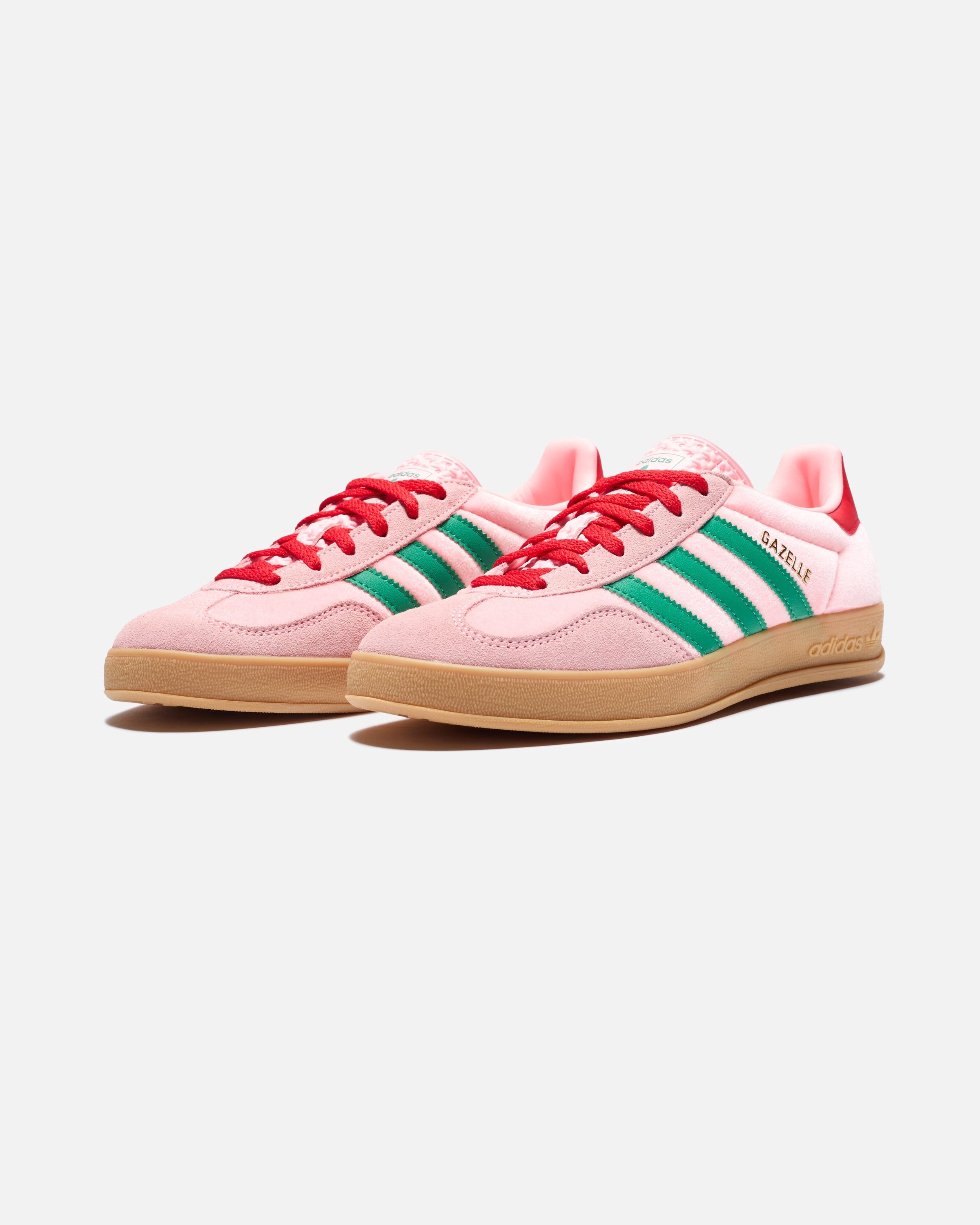 ADIDAS WOMEN'S GAZELLE INDOOR - COUGRN/ GLOPNK