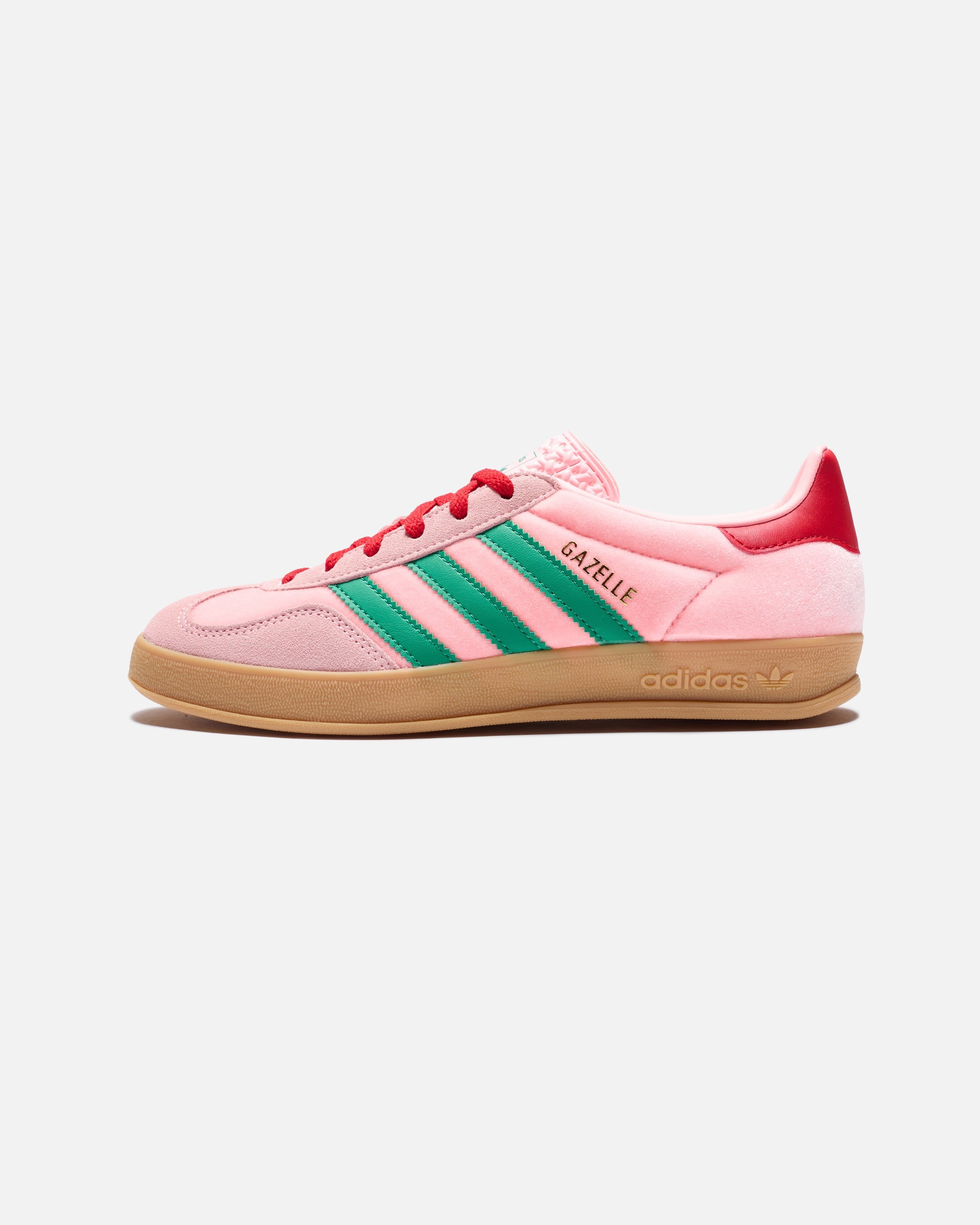 ADIDAS WOMEN'S GAZELLE INDOOR - COUGRN/ GLOPNK