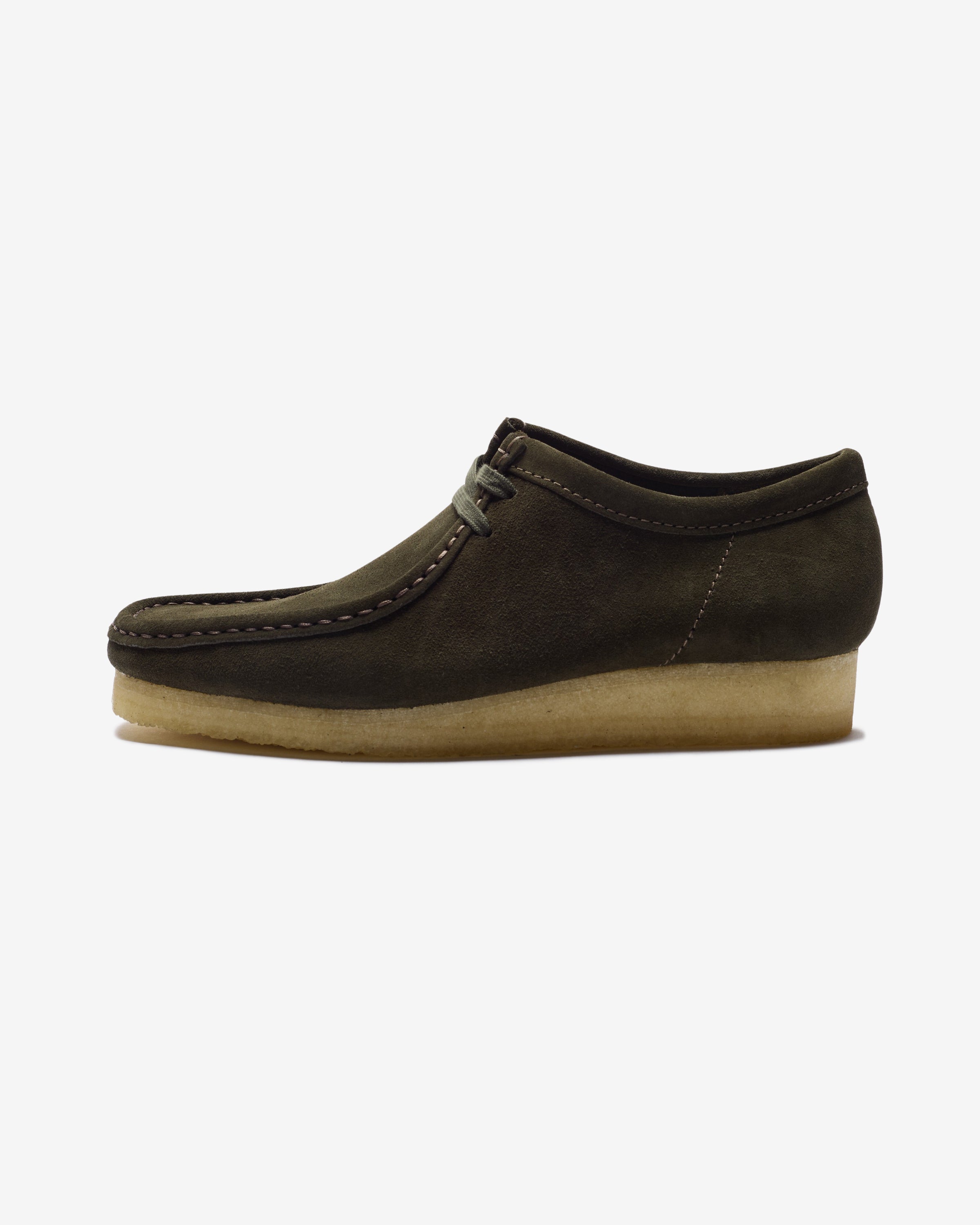 CLARKS WALLABEE - FORRESTGREENSUEDE