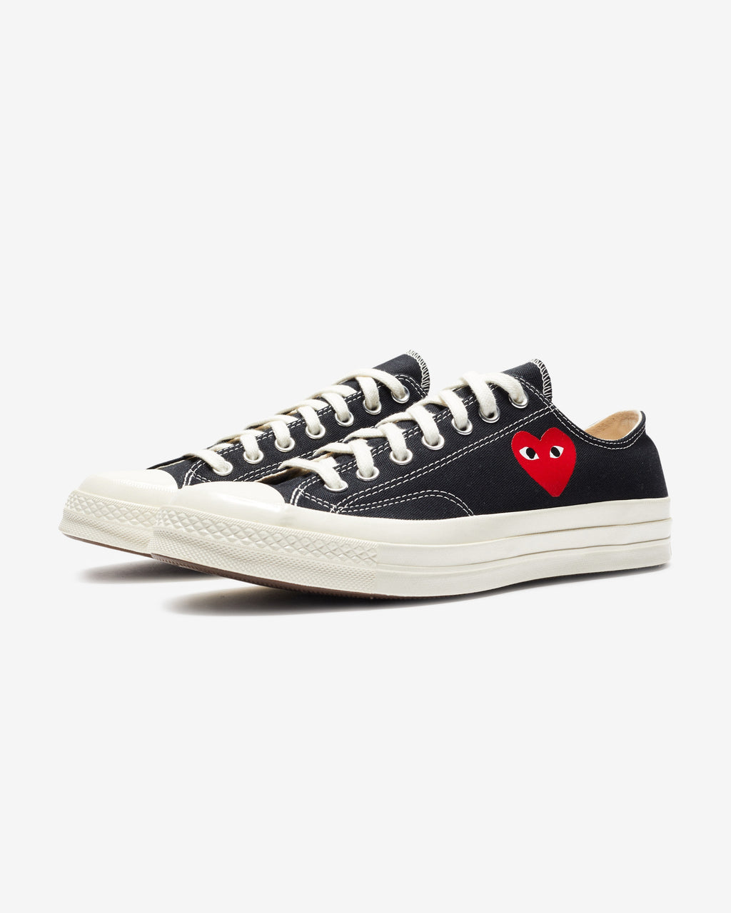 CONVERSE X CDG SINGLE HEART CHUCK 70 OX - BLACK/ EGRET - CONVERSE X CDG SINGLE HEART CHUCK 70 OX - BLACK/ EGRET