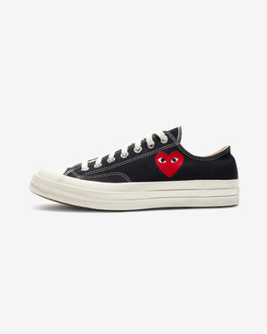 CONVERSE X CDG SINGLE HEART CHUCK 70 OX - BLACK/ EGRET