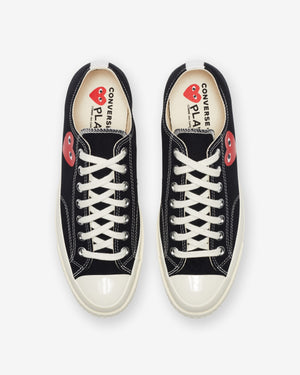 CONVERSE X CDG SINGLE HEART CHUCK 70 OX - BLACK/ EGRET