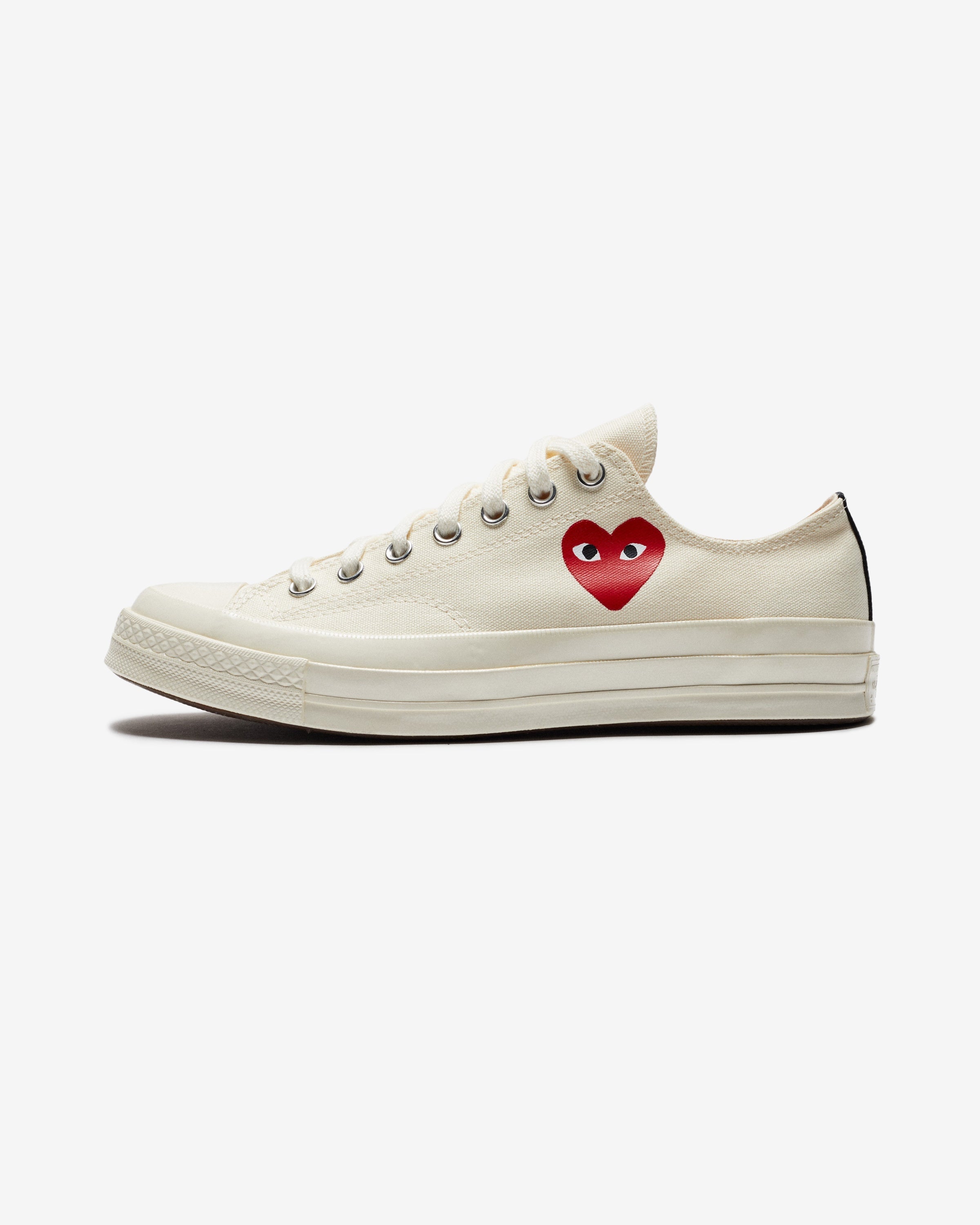 CONVERSE X CDG SINGLE HEART CHUCK 70 OX - MILK/ BLACK