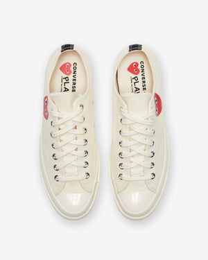 CONVERSE X CDG SINGLE HEART CHUCK 70 OX - MILK/ BLACK