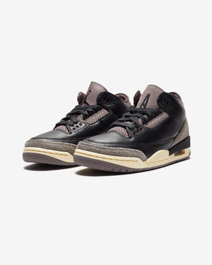 JORDAN X A MA MANIERE WOMEN'S AJ 3 RETRO - BLACK/ FLATPEWTER