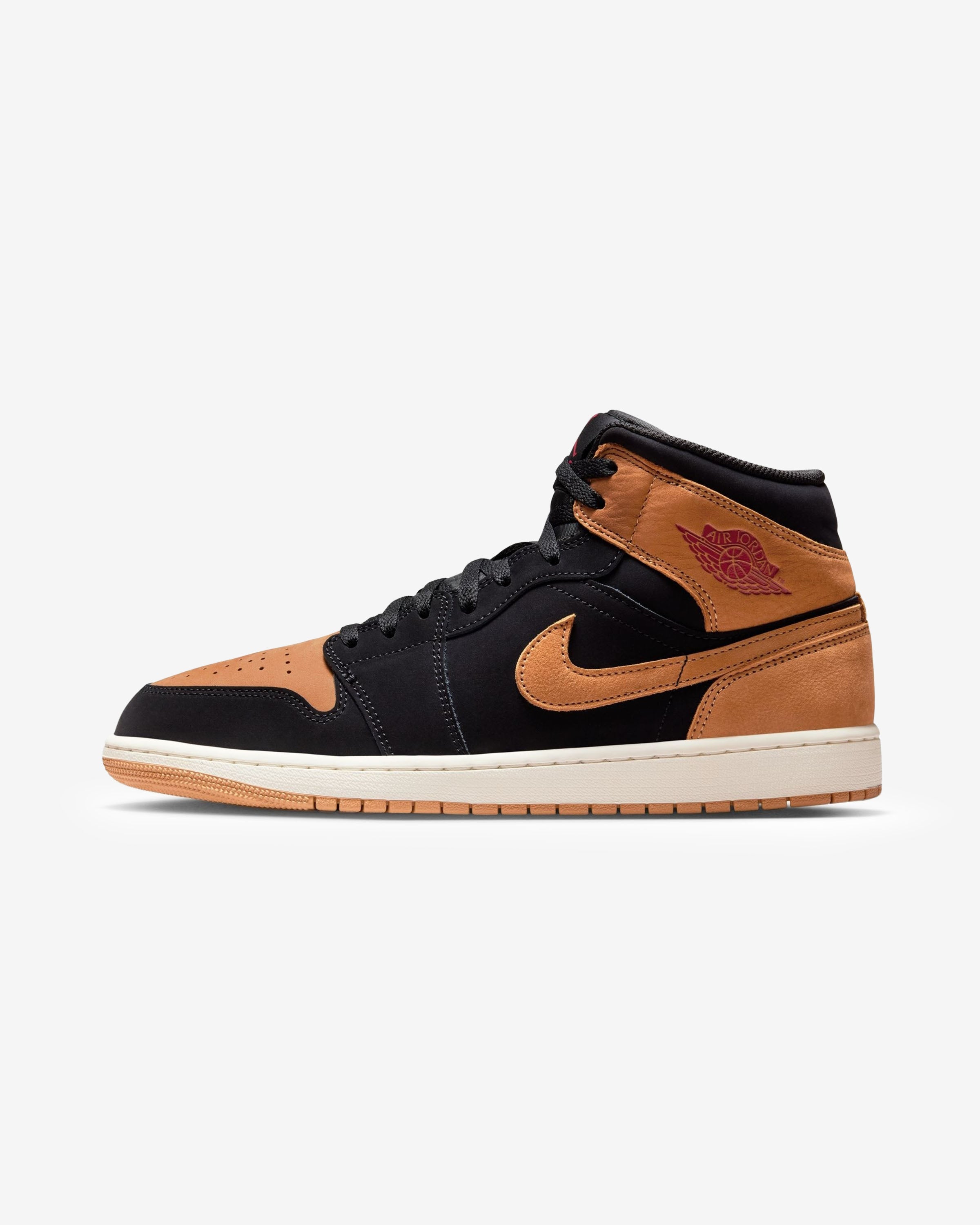JORDAN AJ 1 MID SE - BLACK/ FLAX
