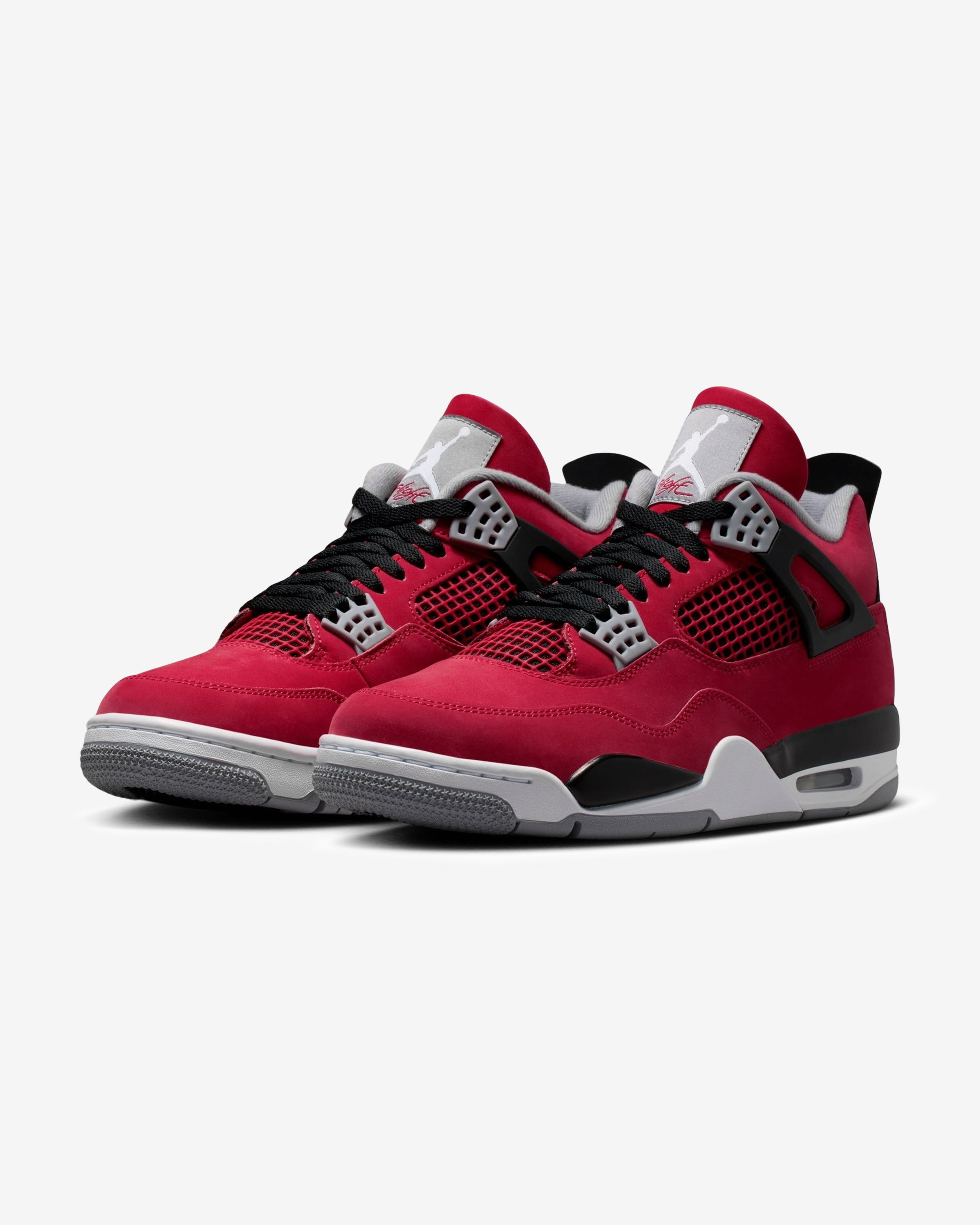 JORDAN AJ 4 RETRO - FIRE RED / WHITE / BLACK / CEMENT GREY 